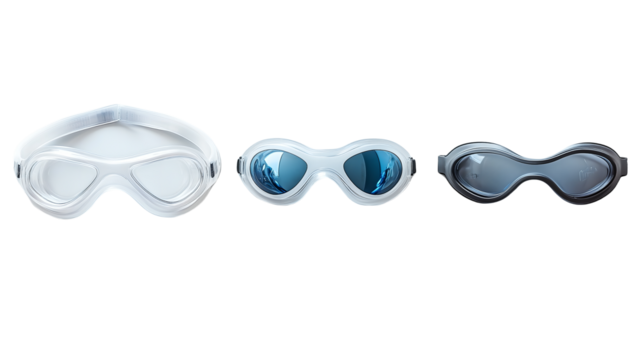 Swimming goggles isolated on white transparent	