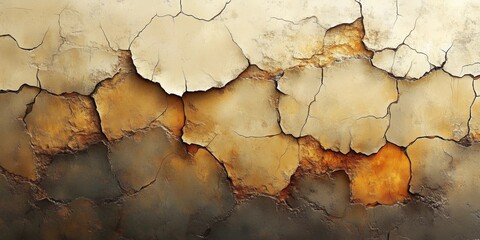 Obraz premium Ceramic Dreams: Subtle Glimmering Fragmentation, generative ai