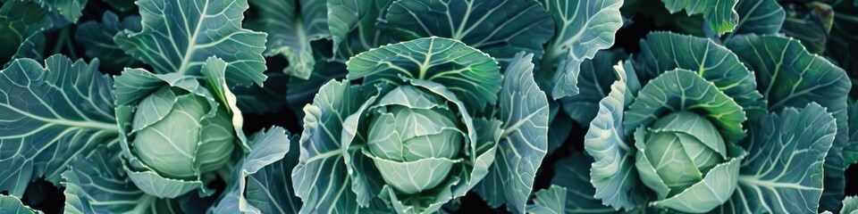 Obraz premium Cabbage cultivated on a plant