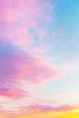 Pastel pink and blue sunset sky with a serene background, creating a beautiful and calming sunset banner.