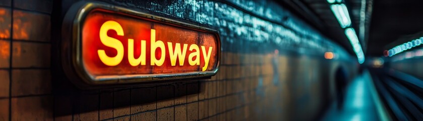 Obraz premium Subway Station Festival Celebration Captured in Bird's Eye View with Ambient Lighting and Bold 