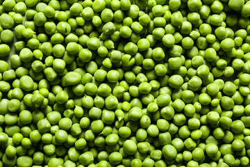 Many green peas as background