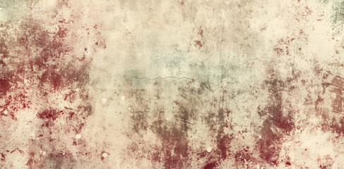 Fototapeta premium Textured wall surface with weathered paint and stains resembling decay in muted earth tones
