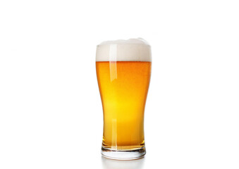 Beer glasses on white background

