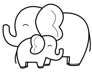 Animal line drawings for coloring.Rabbit, cow, bear, elephant, dog, Lion, goat, deer, rabbit, hedgehog,