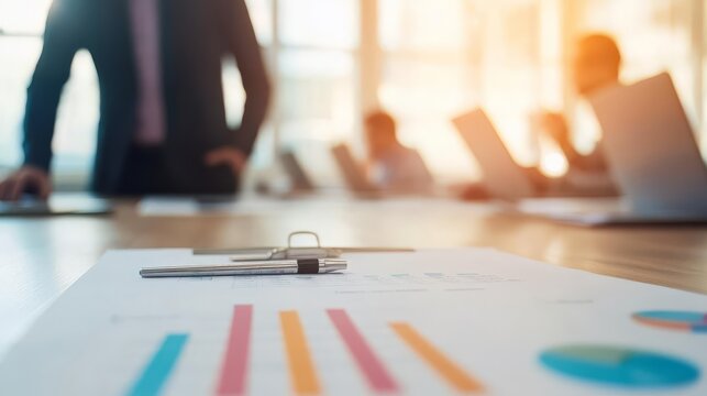 Business manager leading a productivity meeting, efficiency, driving focused work efforts