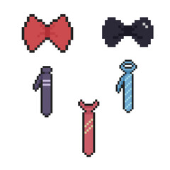 bundle cute ribbons and ties coquette pixel art
