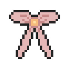 Fototapeta premium cute ribbon coquette pixel art