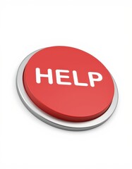 A red button with the word 'HELP' in white text, symbolizing emergency assistance or a request for help in urgent situations.