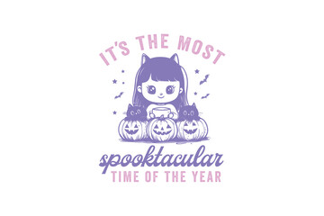 It's the most soopktacular time of the year, Retro Halloween Quote T shirt Design
