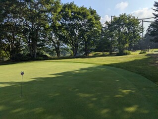 golf course with hole