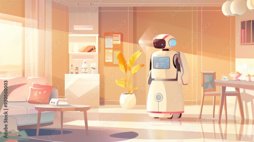 Aufkleber futuristic modern kitchen with sleek design and advanced robotics offering a cutting edge environmen