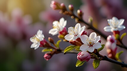 The vibrant beauty of spring blossoms, capturing the bright and fresh essence of nature in full bloom Generative AI