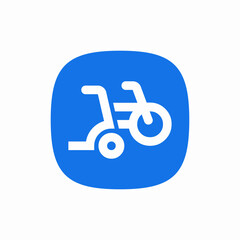 scooter and bicycle bike icon