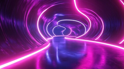 Abstract Neon Tunnel
