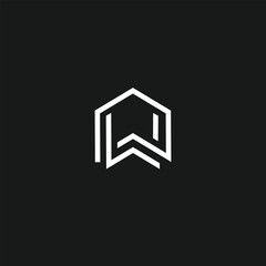 W letter logo in vector for Real estate agencies