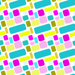 Abstract colorful geometric vector seamless pattern. colorful fantasy paving road pattern