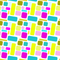 Abstract colorful geometric vector seamless pattern. colorful fantasy paving road pattern