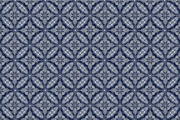 Ceplok Mdu Bronto Batik Motif, a batik motif from Indonesia, with details of parts of the motif