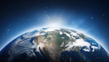 Close-Up of Earth from Space