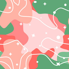Pastel galaxy color vector art. Blue and red colorful galaxy background wallpaper. abstract seamless pattern