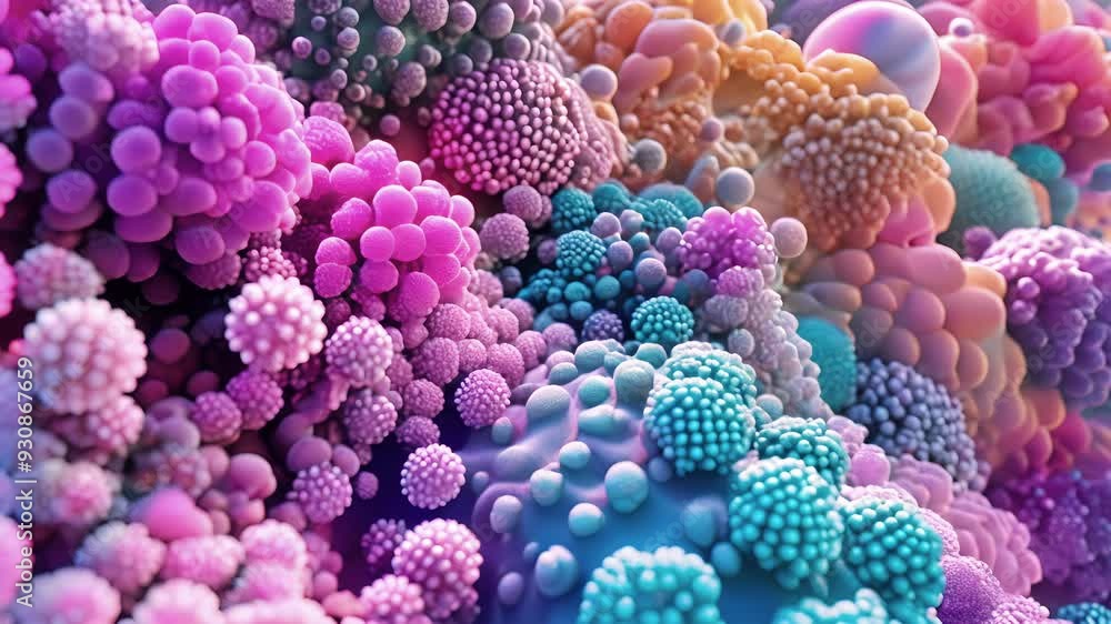 Poster proteins in their folded forms ready to be transported to different parts of the cell for various ta