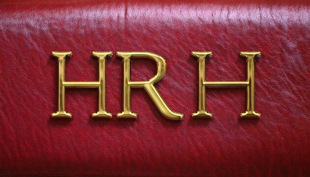 Luxury Monogram Design HRH in Gold