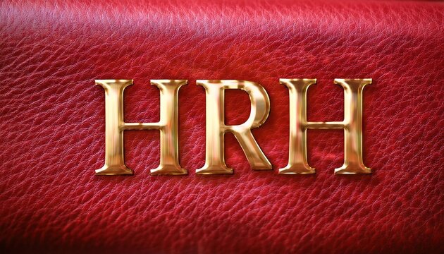 Luxurious Red Leather with HRH Gold Design
