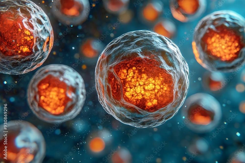 Poster high resolution image of cultured cells in bioreactors simulating natural environments