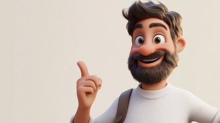 Phetploy pointing at an empty space with a friendly smile, perfect for text overlays in marketing or promotional graphics.