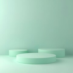 Green podium background platform product 3d studio presentation stage