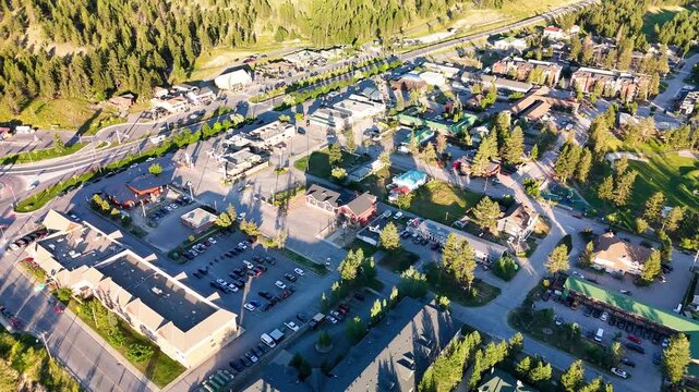 Aerial view of Radium Hot Springs, Kootenay National Park