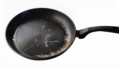 worn non stick pan with scorched and peeling teflon coating a potential source of the so called teflon flu caused by overheating fumes