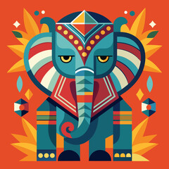 Isolated elephant vector art