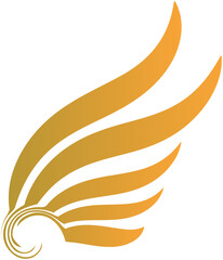 高貴・洗練された翼のアイコンマーク