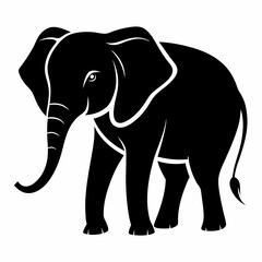 Fototapeta premium elephant silhouette vector image