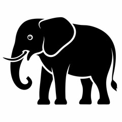Obraz premium elephant silhouette vector image