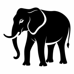 Obraz premium elephant silhouette vector image