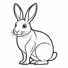 Fototapeta premium Rabbit silhouette in vector. Easter bunny, Can be used as a stencil or template for festive decorations, postcards, shop windows