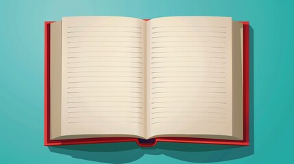 An open book with blank pages, inviting writing or drawing.