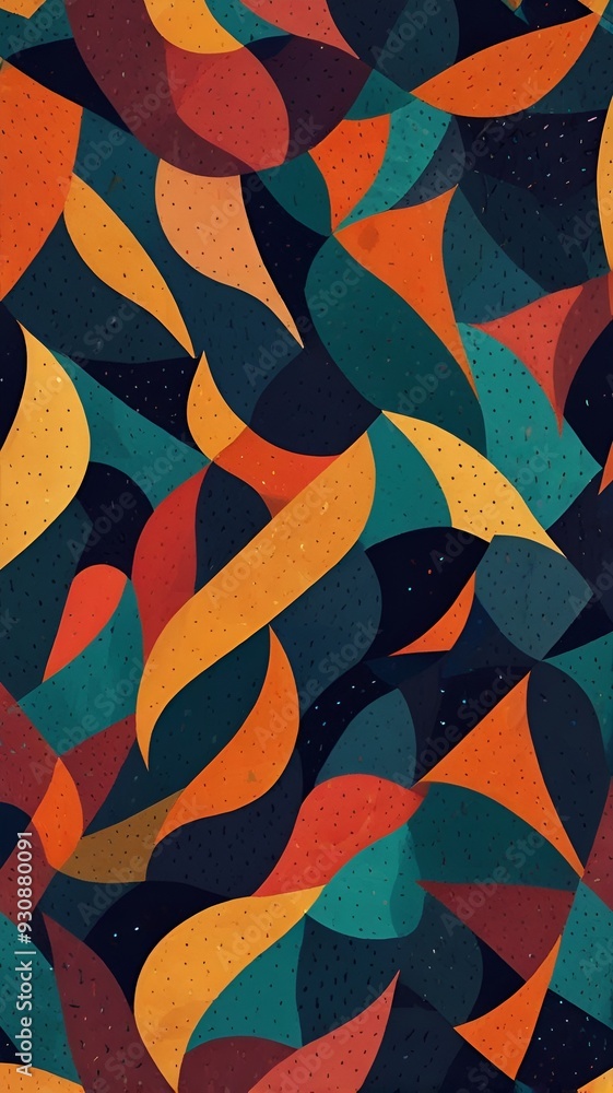 Poster seamless pattern with triangles