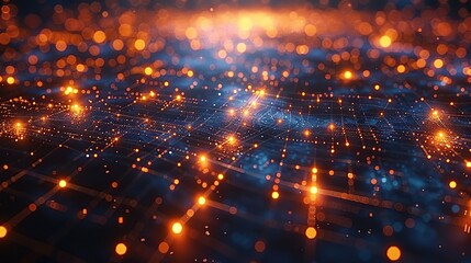 Fototapeta premium Abstract Network of Lights