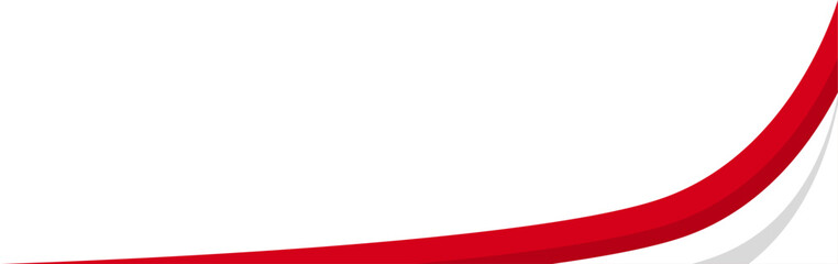 Business footer. Red and white border.