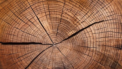 saw cut texture with annual rings and cracks old tree stump as background