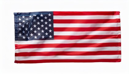 the flag of the united states of america isolated on white background