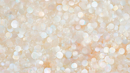glistening pearl sequin texture with scattered opal and ivory accents