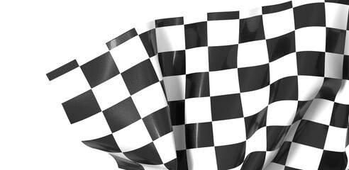 The checkered flag waves in victory a symbol of triumph and achievement