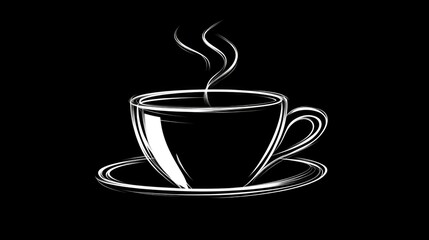 Obraz premium Charming Coffee Cup Illustration