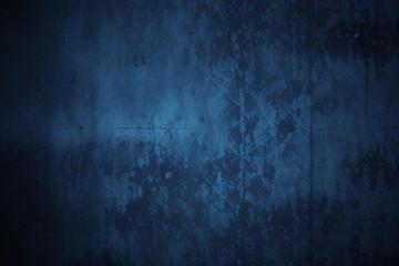 Obraz premium Grunge abstract Elegant dark solid blue background with elegant border and used for blue wall , a versatile backdrop for website banners, social media posts. Abstract rough blue grunge backdrop