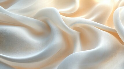 Obraz premium Highly detailed of organic cotton fabric, showing the natural texture and subtle variations in the weave..